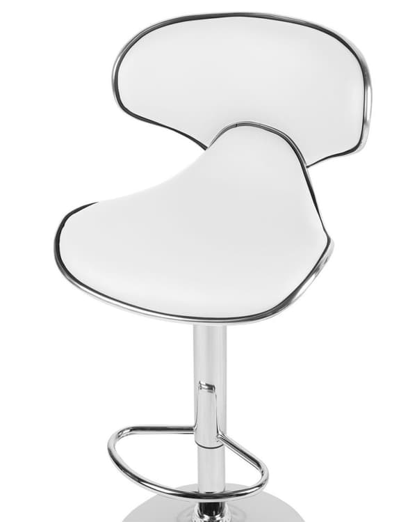 Set med 2 CONWAY barstolar Ecoleather Swivel Vit Lumarko!