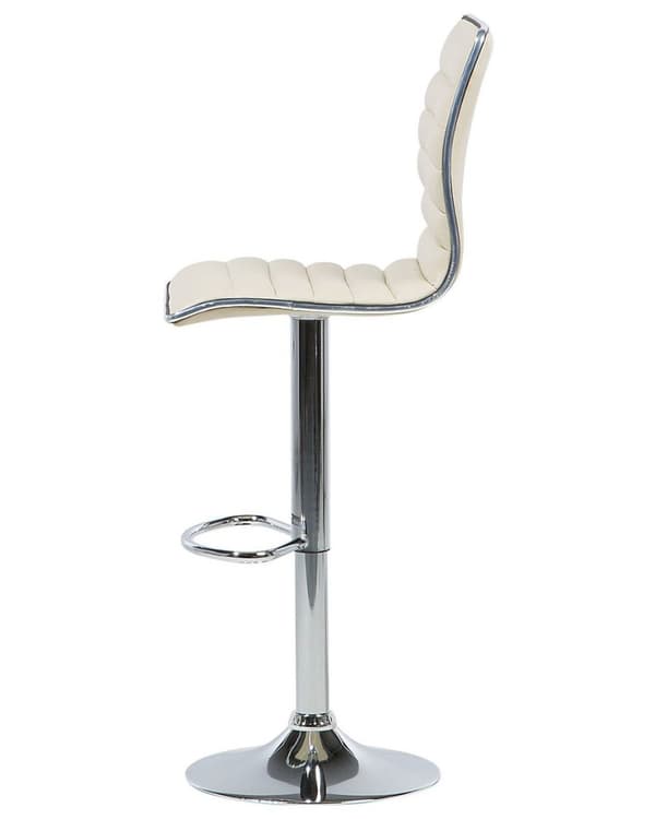 Set med 2 LUCERNE barstolar Ecoleather Swivel Ljusbeige Lumarko!