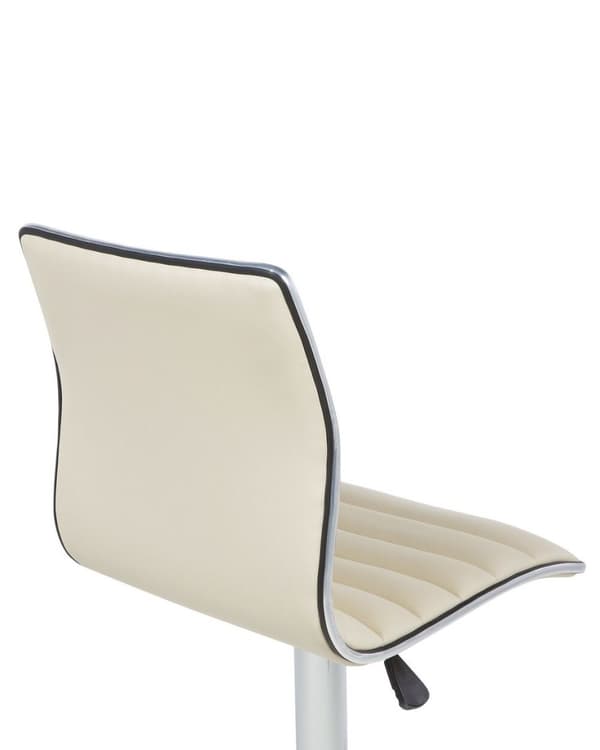 Set med 2 LUCERNE barstolar Ecoleather Swivel Ljusbeige Lumarko!