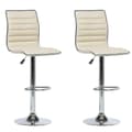 Miniatyrbild 1 av 10: Set med 2 LUCERNE barstolar Ecoleather Swivel Ljusbeige Lumarko!