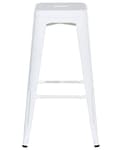Miniatyrbild 5 av 9: Set med 2 barstolar CABRILLO Metall Vit Lumarko!