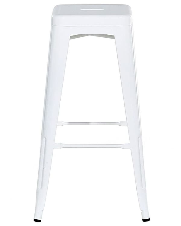 Set med 2 barstolar CABRILLO Metall Vit Lumarko!