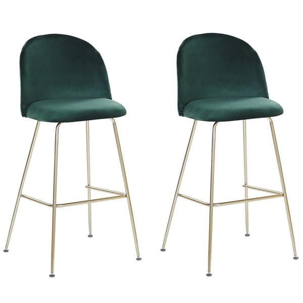 Set med 2 ARCOLA barstolar Emerald Velvet Lumarko!