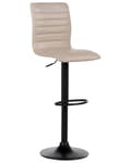 Miniatyrbild 3 av 10: Set med 2 LUCERNE barstolar Ecoleather Swivel Ljusbeige Lumarko!