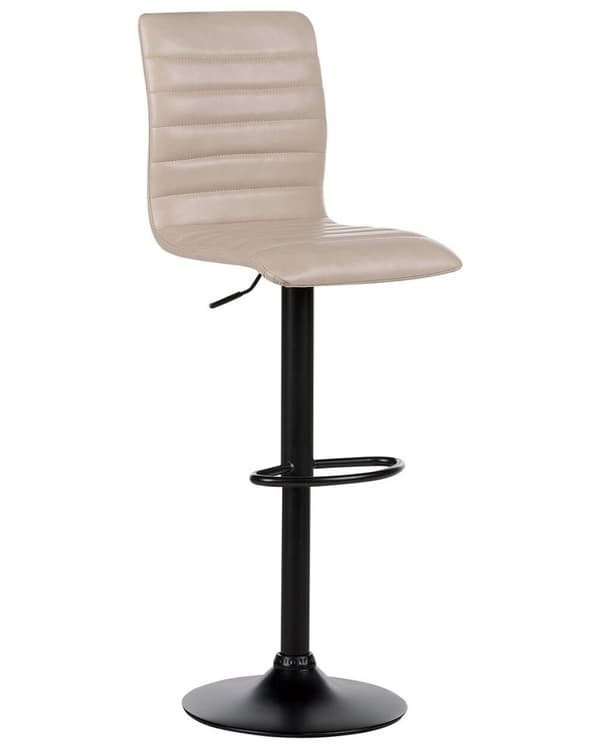 Set med 2 LUCERNE barstolar Ecoleather Swivel Ljusbeige Lumarko!