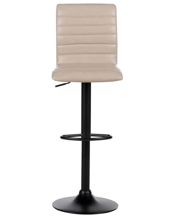 Set med 2 LUCERNE barstolar Ecoleather Swivel Ljusbeige Lumarko!