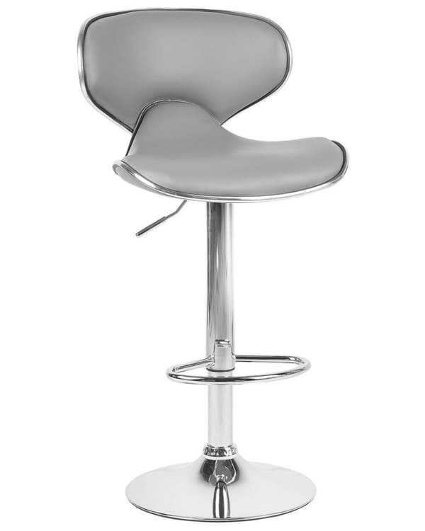 Set med 2 CONWAY barstolar Ecoleather Swivel Grå Lumarko!
