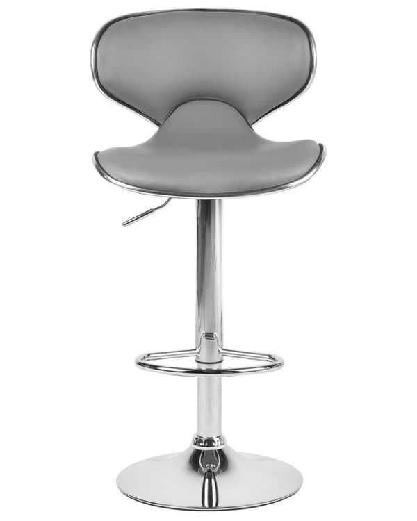 Set med 2 CONWAY barstolar Ecoleather Swivel Grå Lumarko!