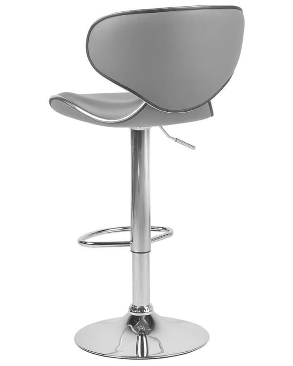 Set med 2 CONWAY barstolar Ecoleather Swivel Grå Lumarko!