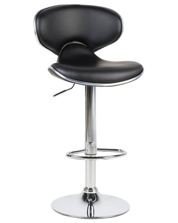 Set med 2 CONWAY barstolar Ecoleather Swivel Svart Lumarko!