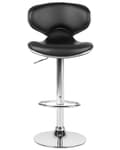 Miniatyrbild 4 av 9: Set med 2 CONWAY barstolar Ecoleather Swivel Svart Lumarko!