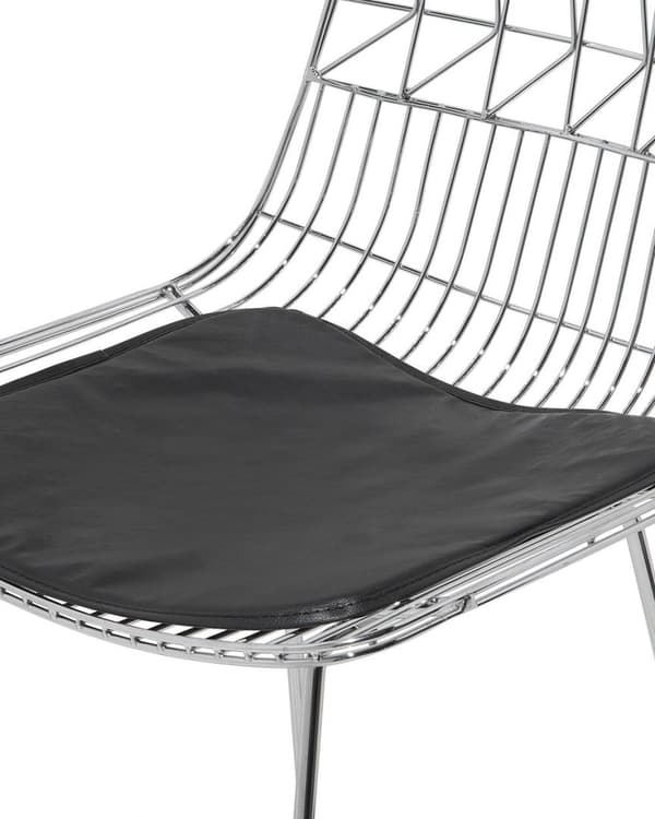 Set med 2 PRESTON metallsilverfärgade Lumarko barstolar!