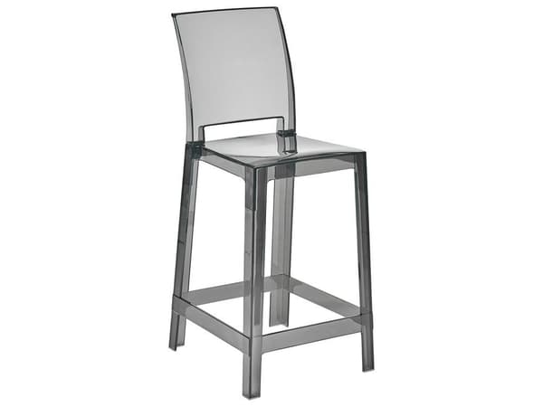 Set med 2 barstolar transparenta svarta WELLINGTON Lumarko!