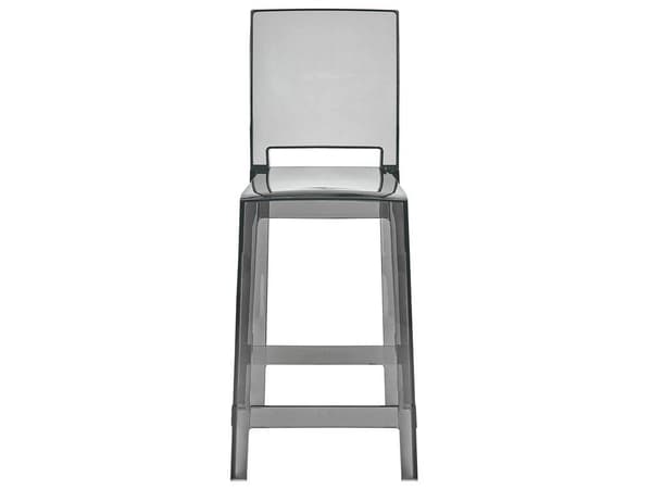 Set med 2 barstolar transparenta svarta WELLINGTON Lumarko!