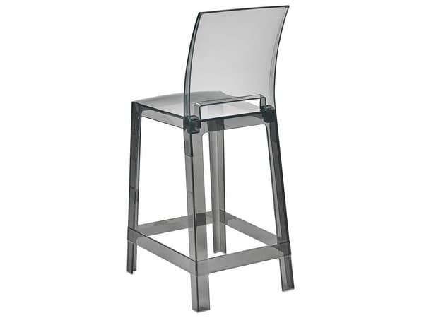 Set med 2 barstolar transparenta svarta WELLINGTON Lumarko!