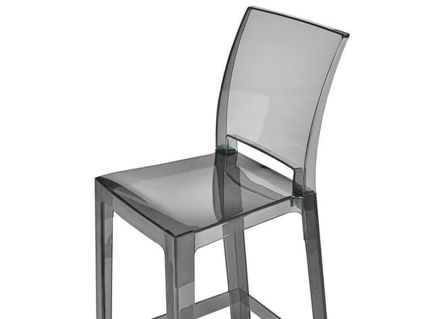 Set med 2 barstolar transparenta svarta WELLINGTON Lumarko!