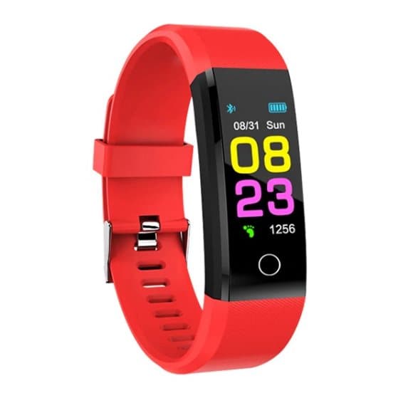 ZAPET Smartwatch Män Kvinnor Hjärtfrekvensmätare Blodtryck Fitness Tracker Smartwatch Sportklocka för ios android + BOX 2020 - Röd