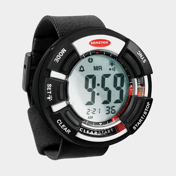 Seglarklocka Ronstan Clear Start Race Timer, digital, Ø65 mm, 5 ATM, svart