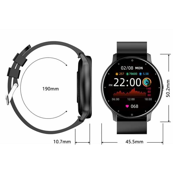 Mycket avancerad Smart Klocka 1,28 Tum Med Fitness Löparklocka Bluetooth Stegräknare