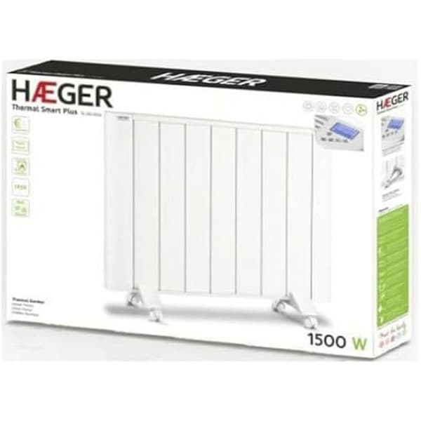 HAEGER Thermal Smart Plus Thermal Emitter 1500 W med veckotimer IP24 - Lämplig för våta divisioner, Dubbel