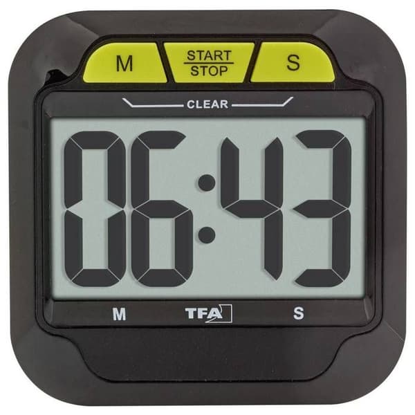 TFA Dostmann Digital Timer och Stoppuhr med stor Ziffern Digital Black Timer