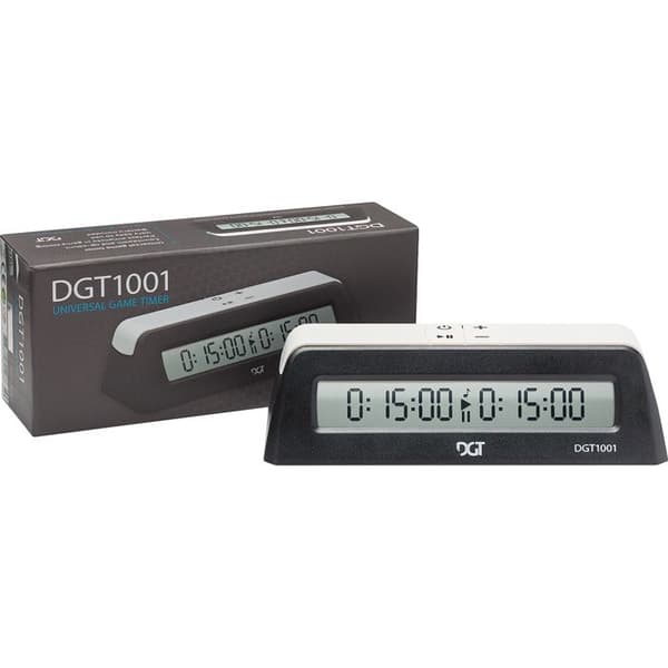DGT 1001 digital schackklocka svart/vit