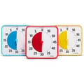 Miniatyrbild 1 av 4: Tid Timer 8-tums lärandecenter klassrumset - Visuell timer på 60 minuter för barn och vuxna - BlåRödGul - TT08