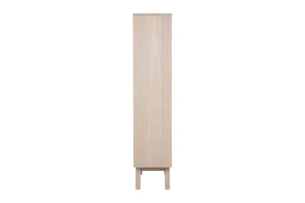 Align vitrineskab højde 190 cm, 1 glaslåge, 2 skuffer, eg.