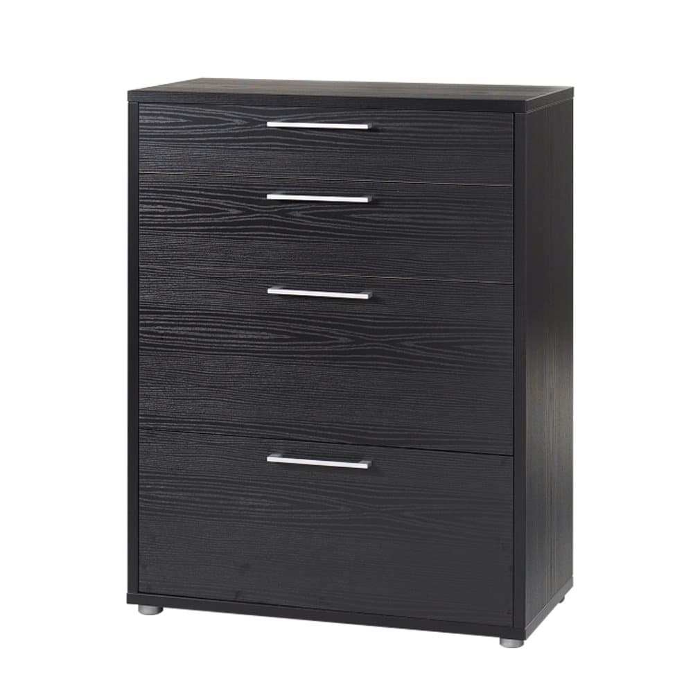 Prisme byrå A 4 lådor svart ask-look.