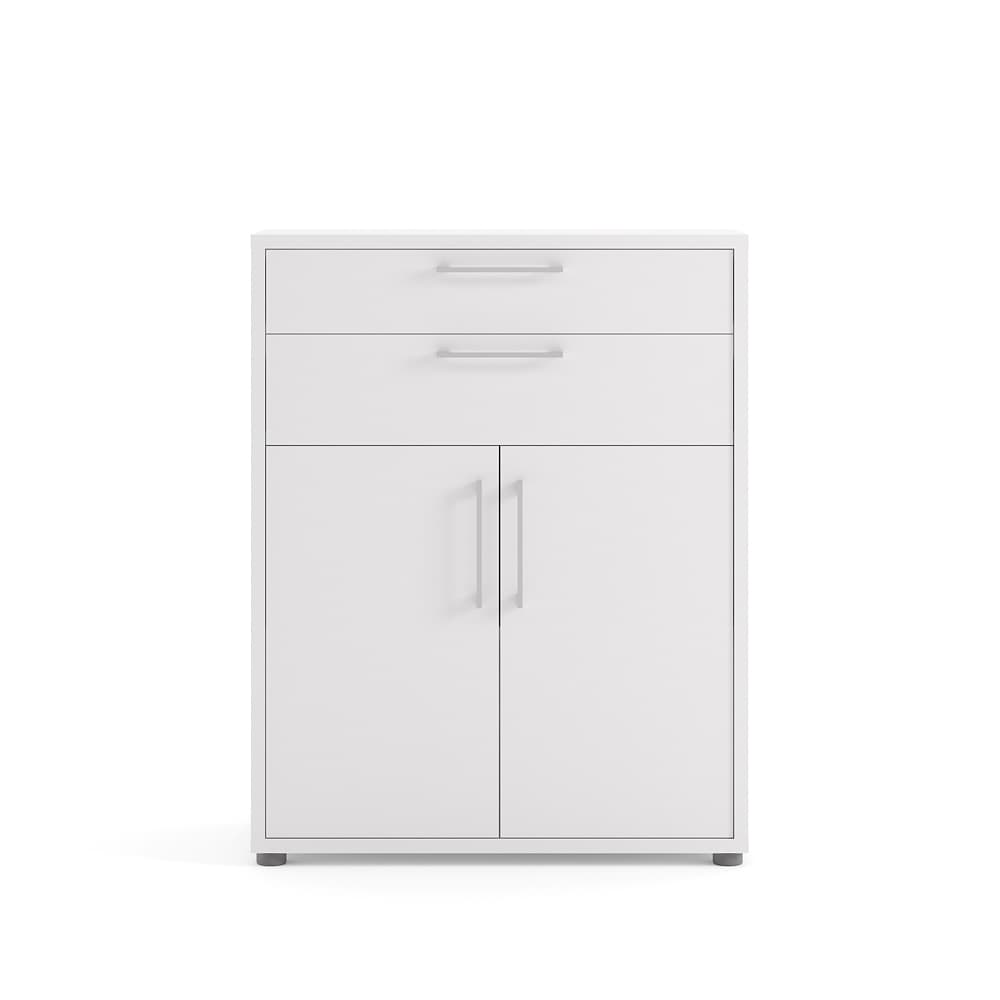 Prisme dokumentförvaring 2 lådor och 2 dörrar vit.