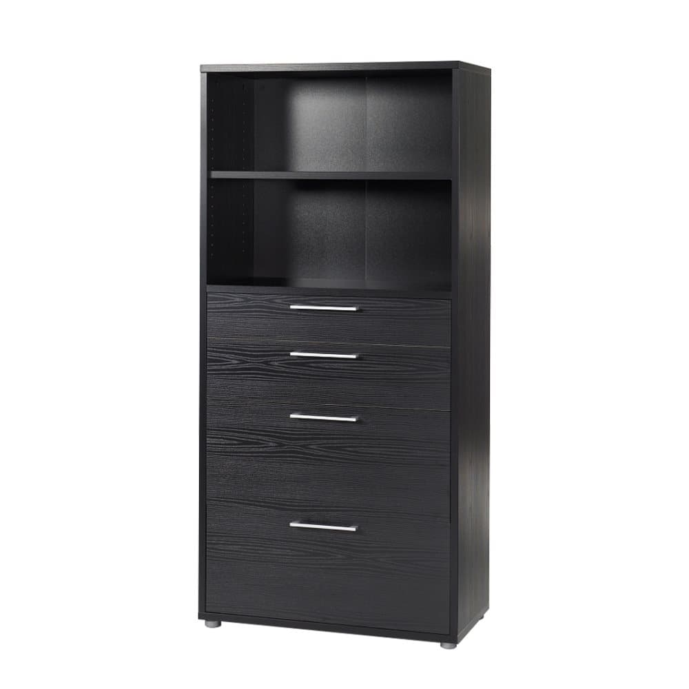 Prisme dokumentförvaring 4 lådor och 1 hylla svart ask-look.