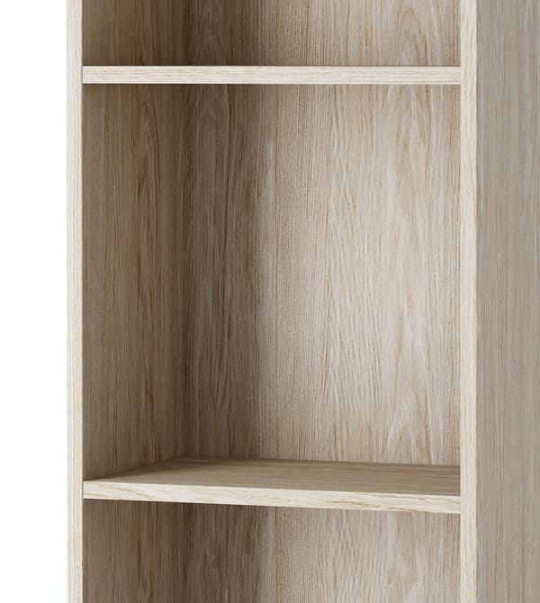 Base reol 2 løse hylder 75,5x26,5, eg dekor.