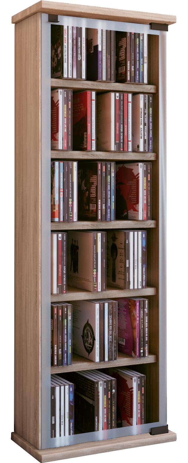 Classic bokhylla , CD-hylla 6 hyllor ekmönstrad.