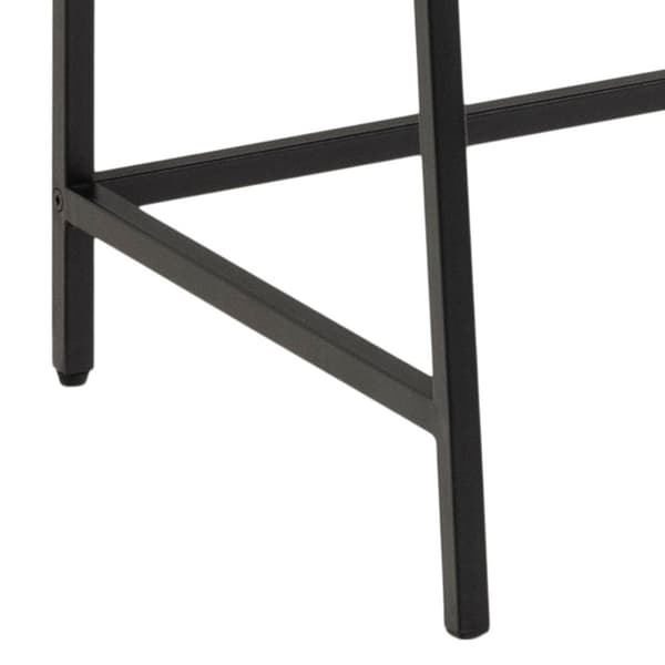 Sea reol skrivebord, 2 hylder, 1 skuffe natur, sort.