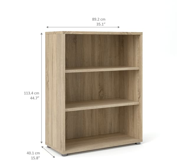 Prisme reol 2 hylder eg struktur dekor.