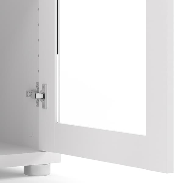 Prisme kontorhyller 2 glassdører hvit.