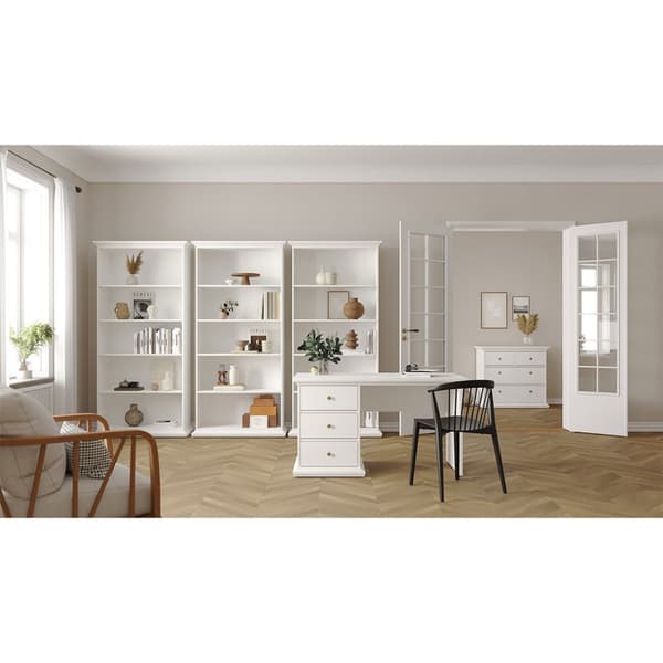 Venedig reol 4 hyller hvit.