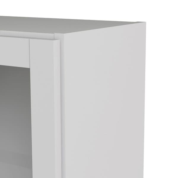 Base reol 1 glassdør og 2 hyller hvit.