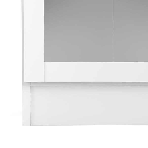 Base reol 2 glassdører hvit.