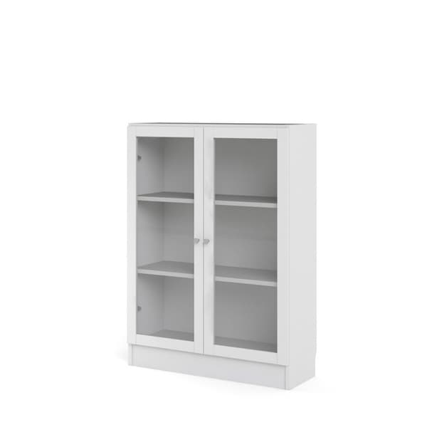 Base reol 2 glassdører hvit.