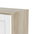 Miniatyrbilde 5 av 9: Base reol 2 dører eik struktur, hvit.