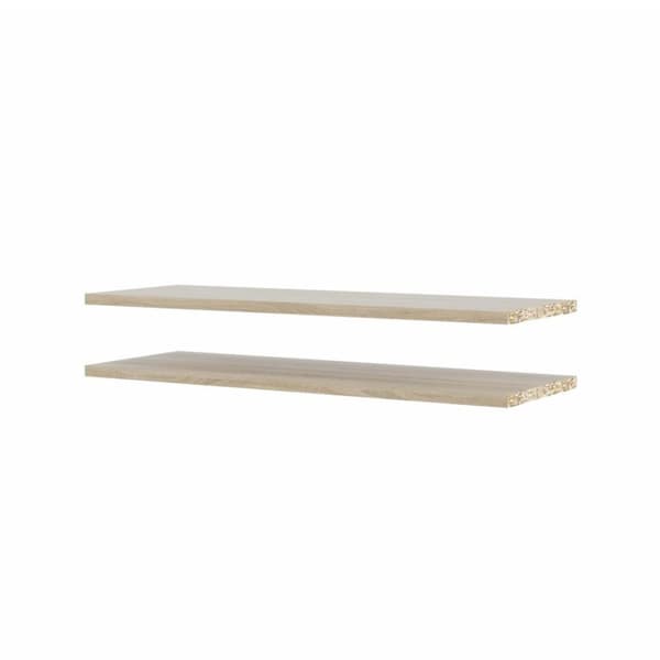 Base hylle 2 løse hyller 75,5x26,5, eik dekor.