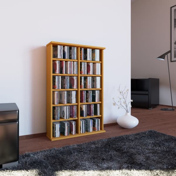 Ronul hylle CD-stativ 12 rom bøk dekor.