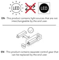 Miniatyrbilde 3 av 3: Edana Maxi vitrineskap 1 glassdør med LED-lys, glassmontre med 8 hyller hvit.