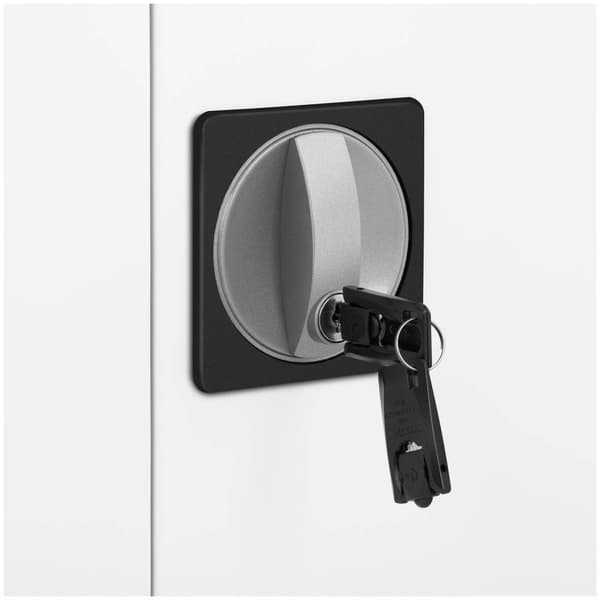 Fromm Starck Låsbart kontorsskåp - 102 cm - 2 hyllor - Vit