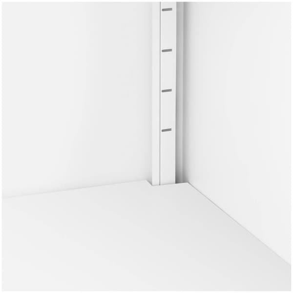 Fromm Starck Låsbart kontorsskåp - 102 cm - 2 hyllor - Vit