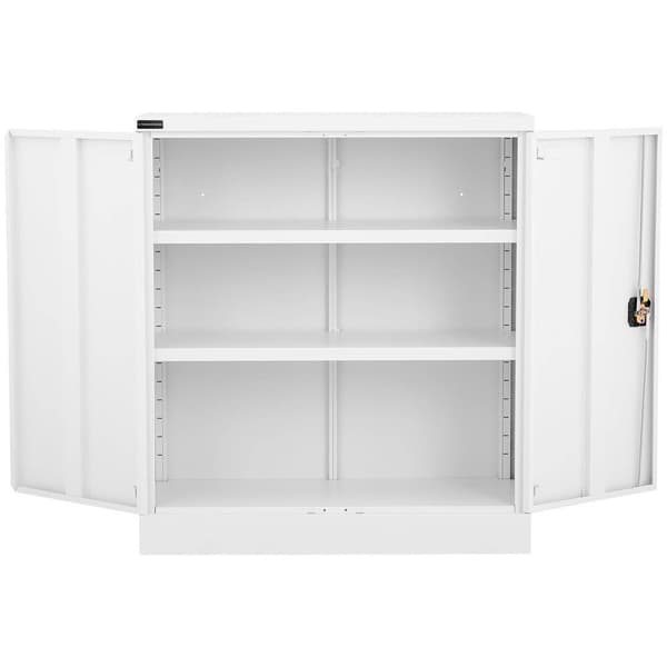 Fromm Starck Låsbart kontorsskåp - 102 cm - 2 hyllor - Vit