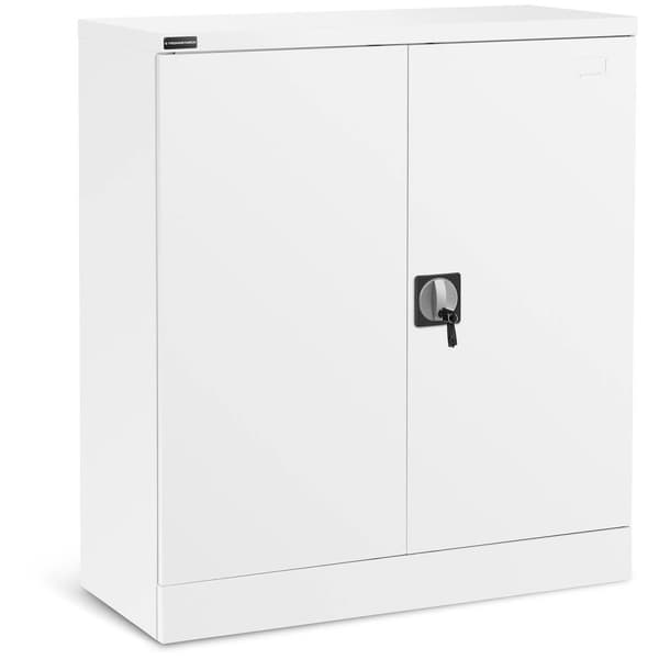 Fromm Starck Låsbart kontorsskåp - 102 cm - 2 hyllor - Vit