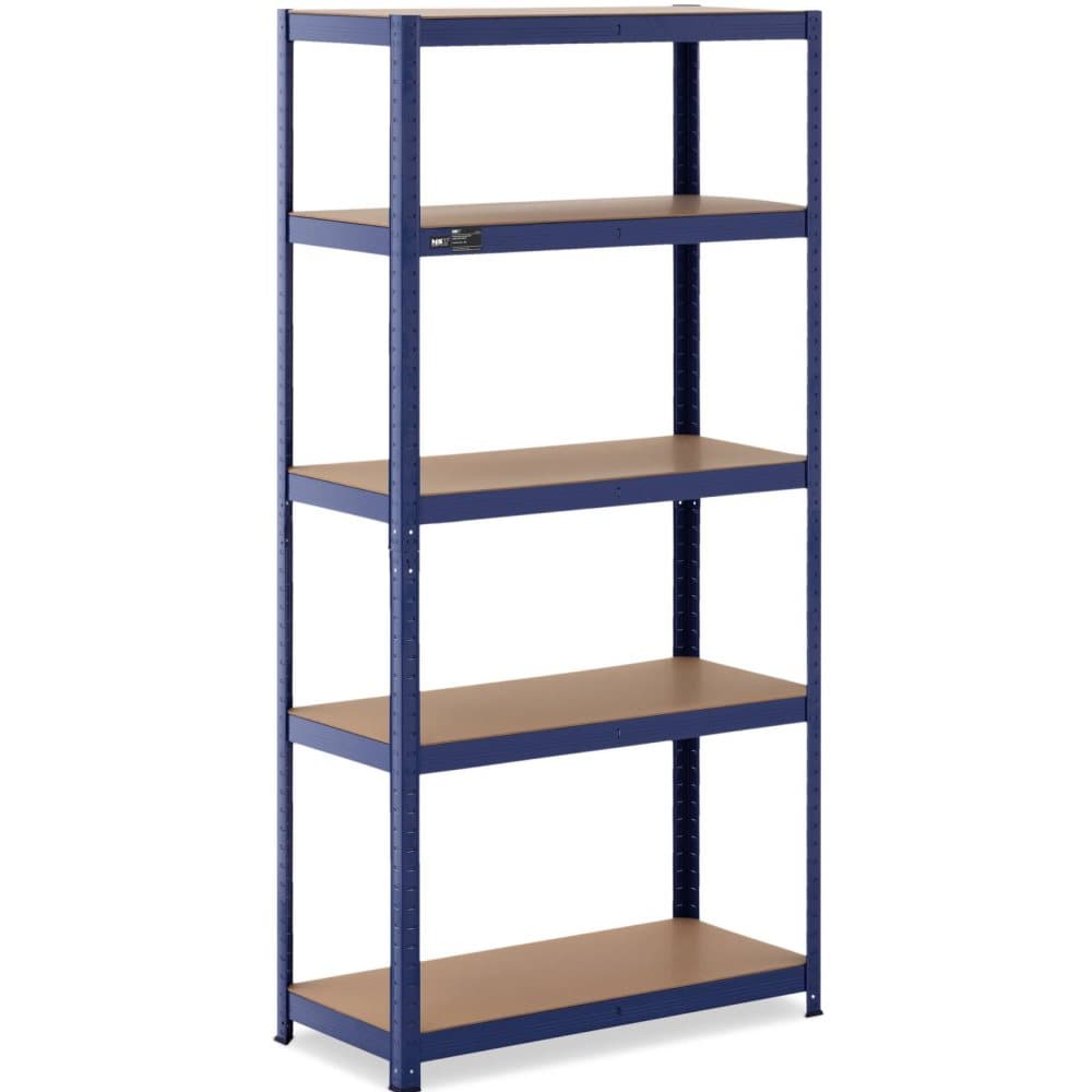 MSW Lagerhylla - 90 x 40 x 180 cm - för 5 x 175 kg - blå