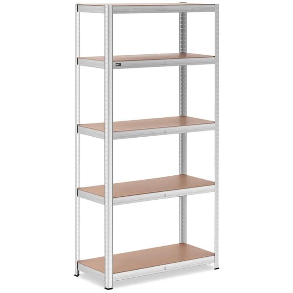 MSW Lagerhylla - 100 x 50 x 200 cm - för 5 x 150 kg - grå